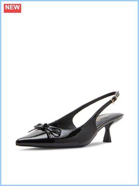 Kitten Heel Pumps with Buckle Closure